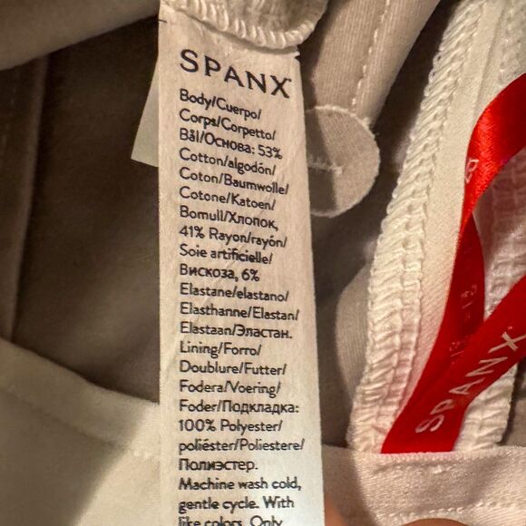 NWT SPANX On-the-Go Slim Straight Ankle Pants in Classic White - Picture 7 of 8